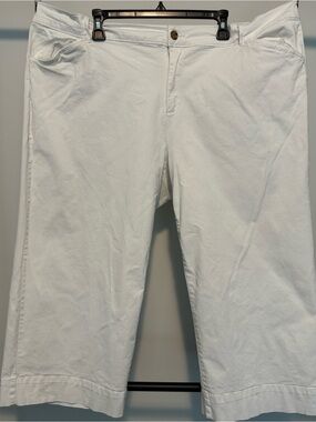 White Wide-Leg Cropped Pants